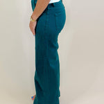 Deep Forest Green High Rise Crop Pants - Jessi Jayne Boutique