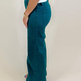 Deep Forest Green High Rise Crop Pants - Jessi Jayne Boutique