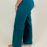 Deep Forest Green High Rise Crop Pants - Jessi Jayne Boutique
