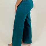 Deep Forest Green High Rise Crop Pants - Jessi Jayne Boutique