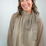 Dot To It Tie Neck Blouse - Jessi Jayne Boutique