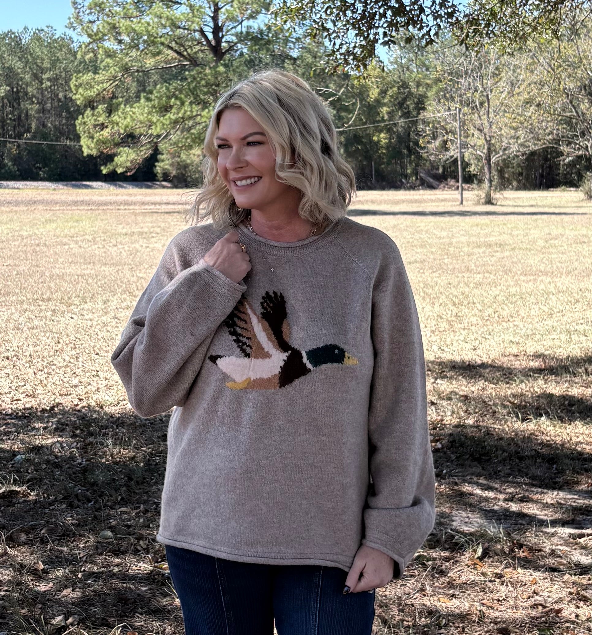 Lucky Duck Mallard Sweater - Jessi Jayne Boutique