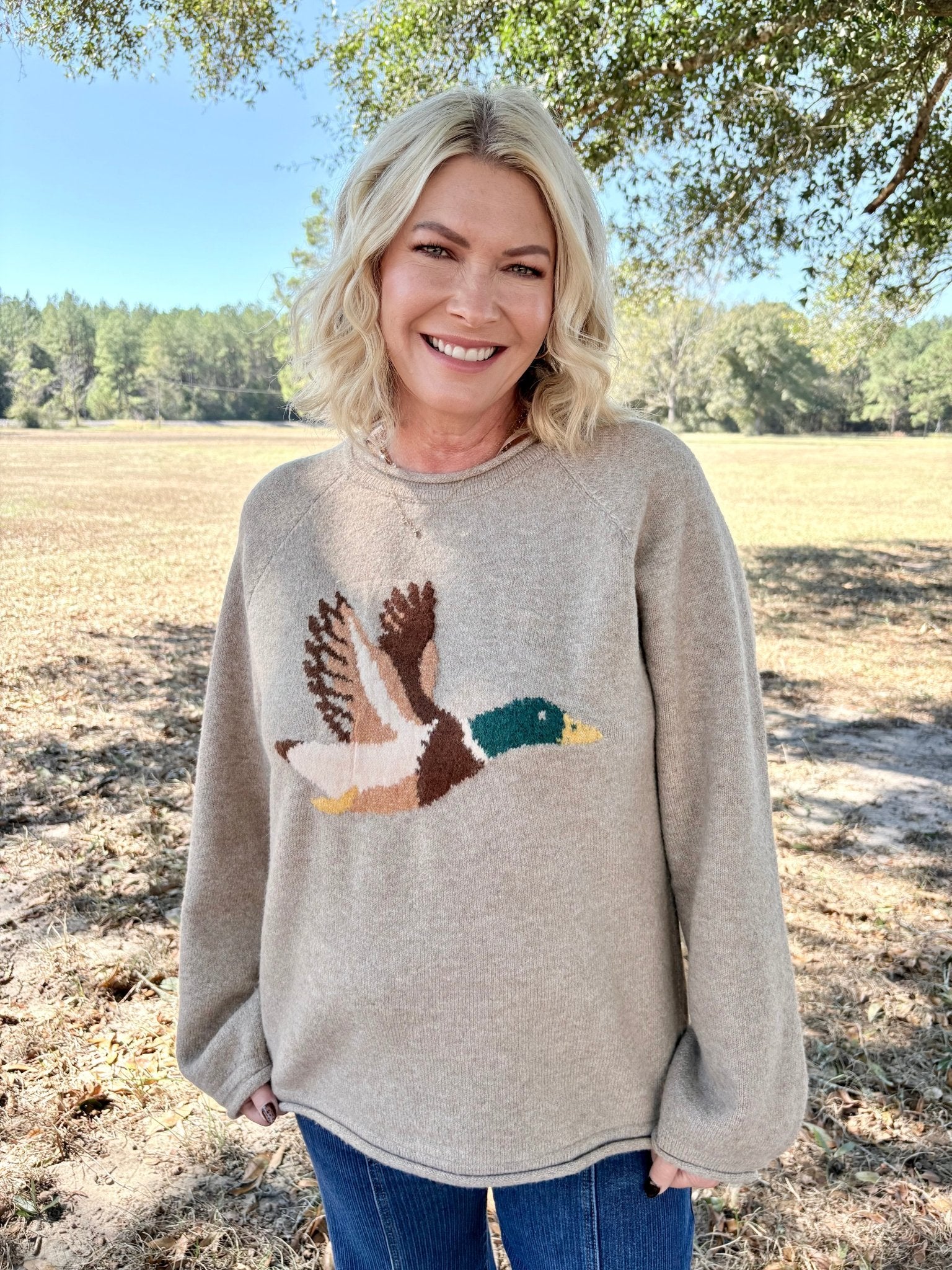 Lucky Duck Mallard Sweater - Jessi Jayne Boutique