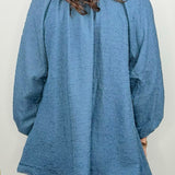 Slate Story Crinkle Blouse - Jessi Jayne Boutique