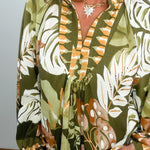 Olive Muse Border Print Blouse - Jessi Jayne Boutique