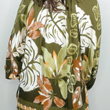 Olive Muse Border Print Blouse - Jessi Jayne Boutique