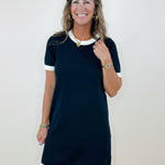 Contrast Trim Knit Dress - Jessi Jayne Boutique