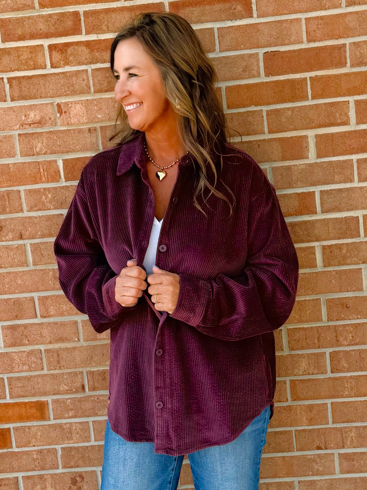 Corduroy Button - Down Shirt - 2 Colors Available - Jessi Jayne Boutique