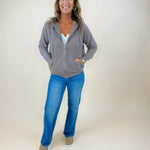 Latte Love Zip Up Sweater Hoodie - Jessi Jayne Boutique