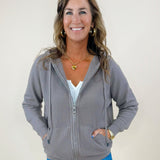 Latte Love Zip Up Sweater Hoodie - Jessi Jayne Boutique