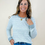 Silver Lining Knit Long Sleeve Top - Jessi Jayne Boutique
