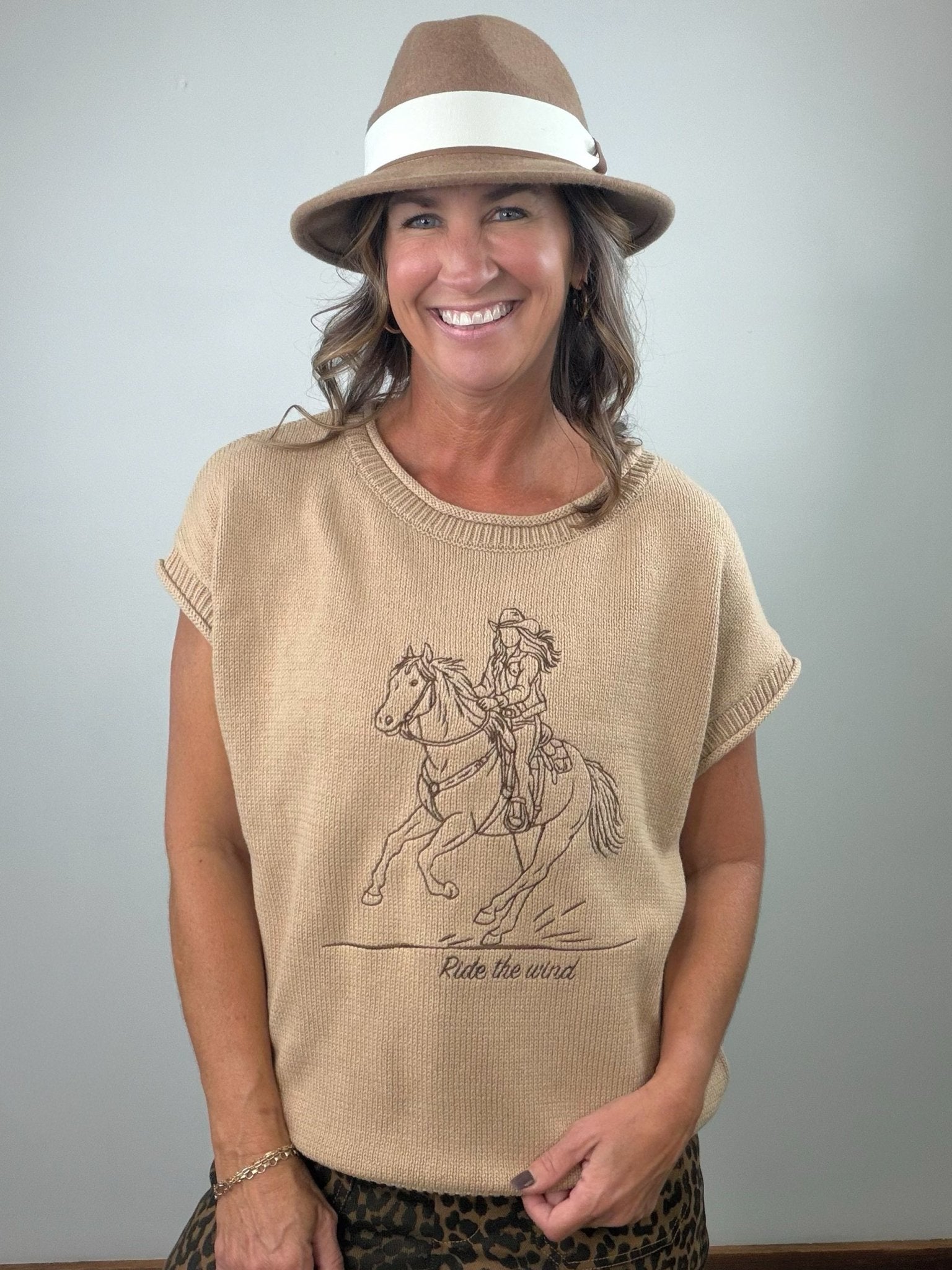 Ride the Wind Western Sweater Top - Jessi Jayne Boutique