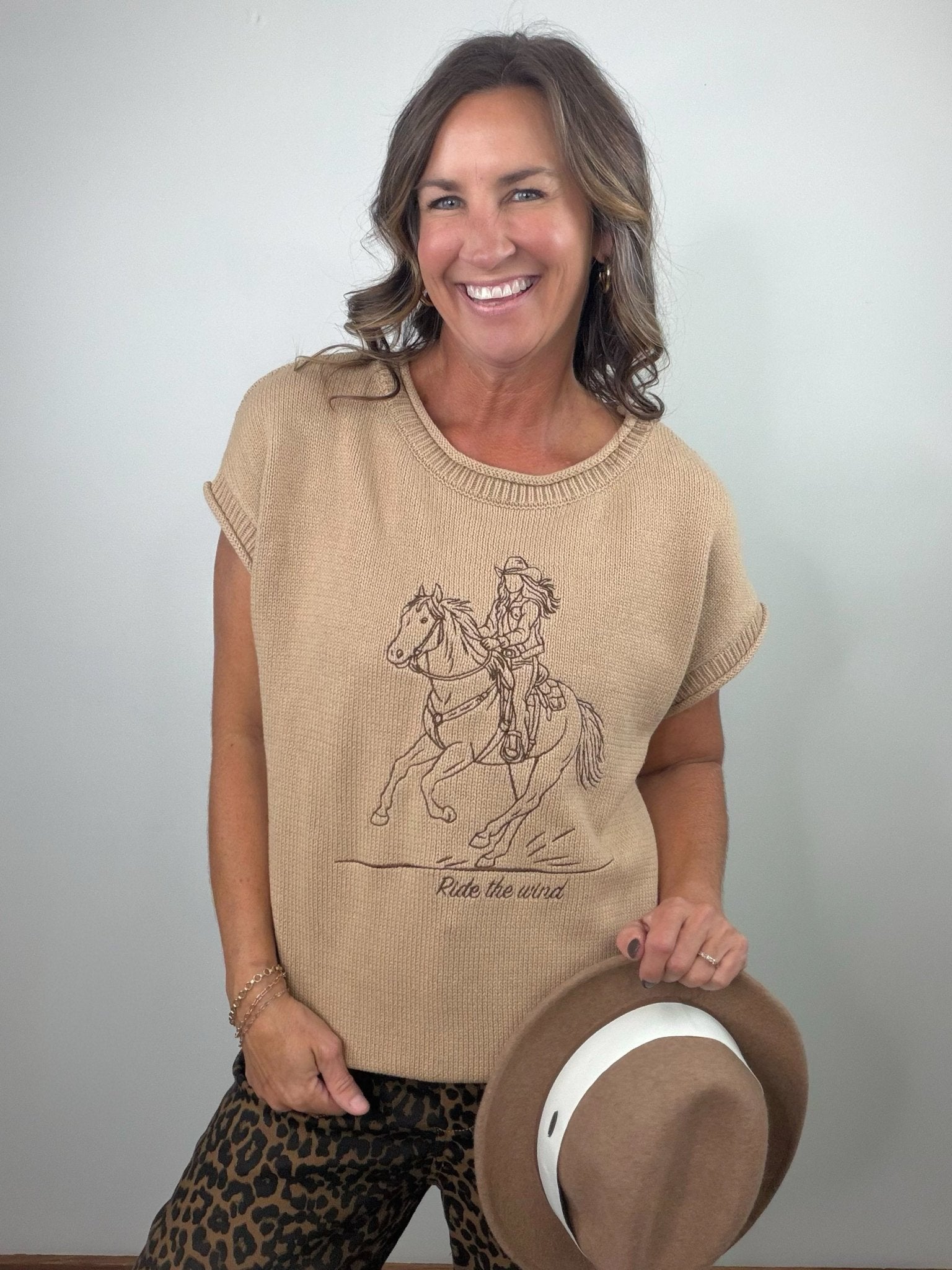 Ride the Wind Western Sweater Top - Jessi Jayne Boutique