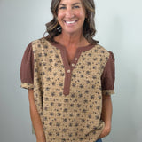 Cotton Fields Henley Top