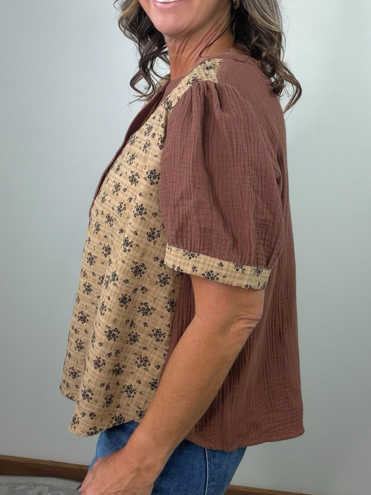 Cotton Fields Henley Top - Jessi Jayne Boutique