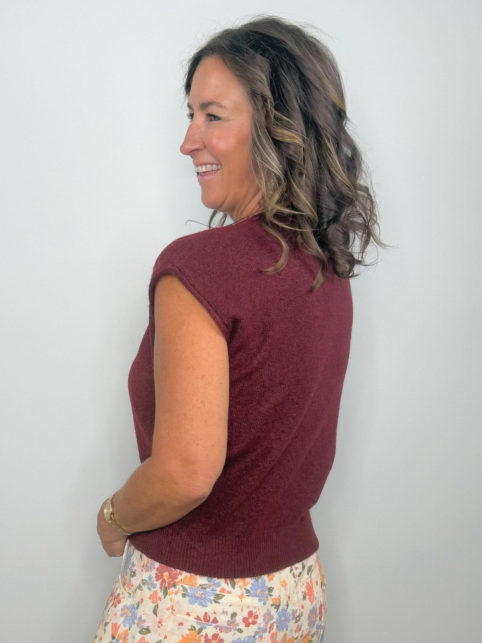 Wine Country Button Front Sweater Top - Jessi Jayne Boutique