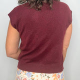 Wine Country Button Front Sweater Top