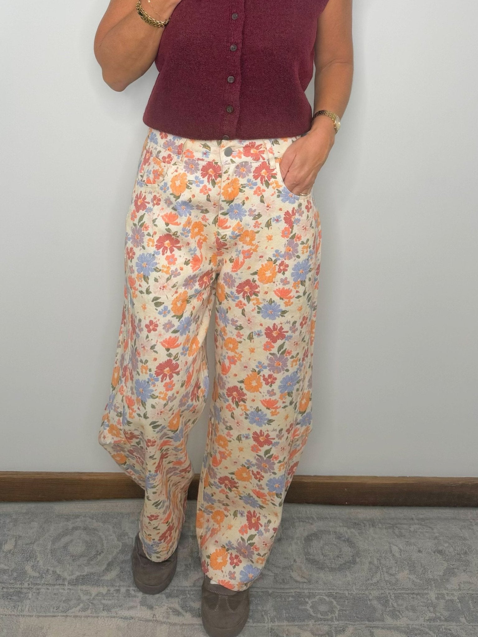 Wildflower Way Barrel Pants - Jessi Jayne Boutique