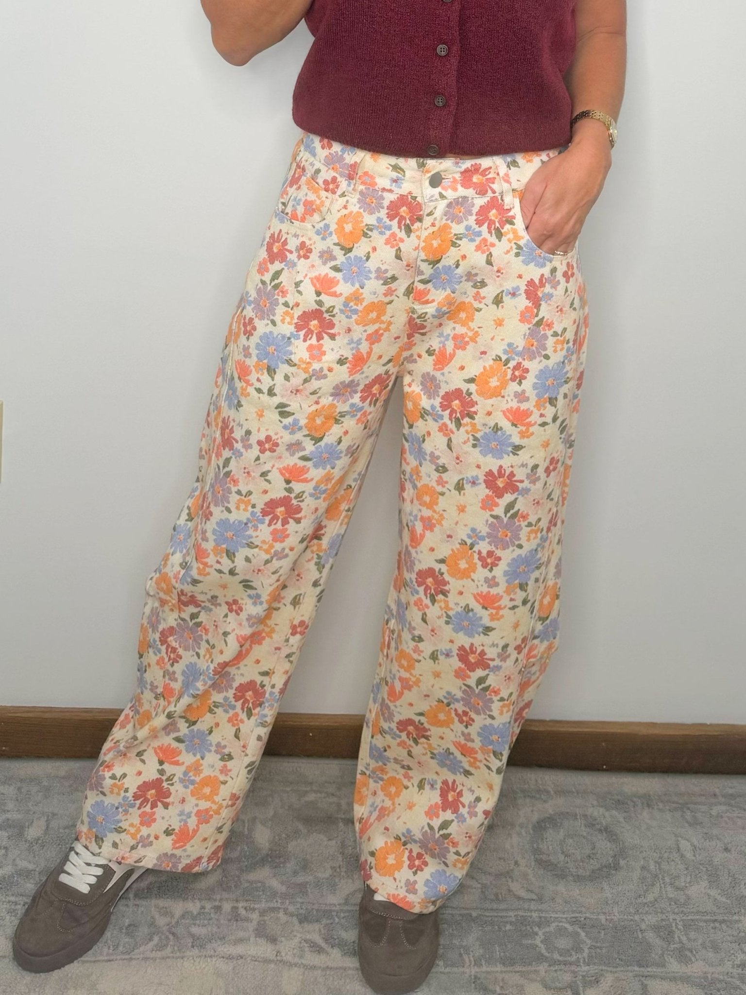 Wildflower Way Barrel Pants - Jessi Jayne Boutique