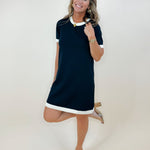 Contrast Trim Knit Dress - Jessi Jayne Boutique