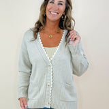 Ruffle Edge Knit Cardigan - Jessi Jayne Boutique