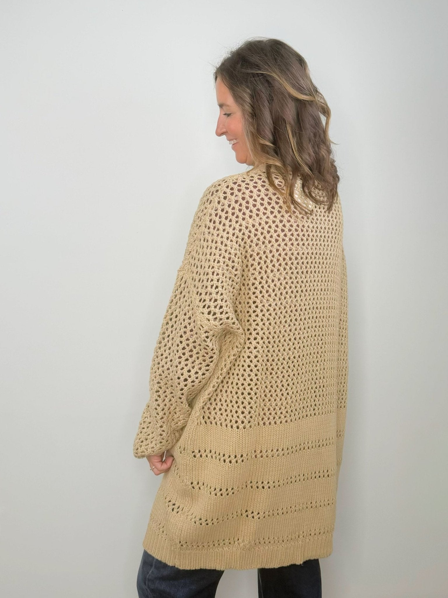 Free Spirit Open Stitch Cardigan - Jessi Jayne Boutique