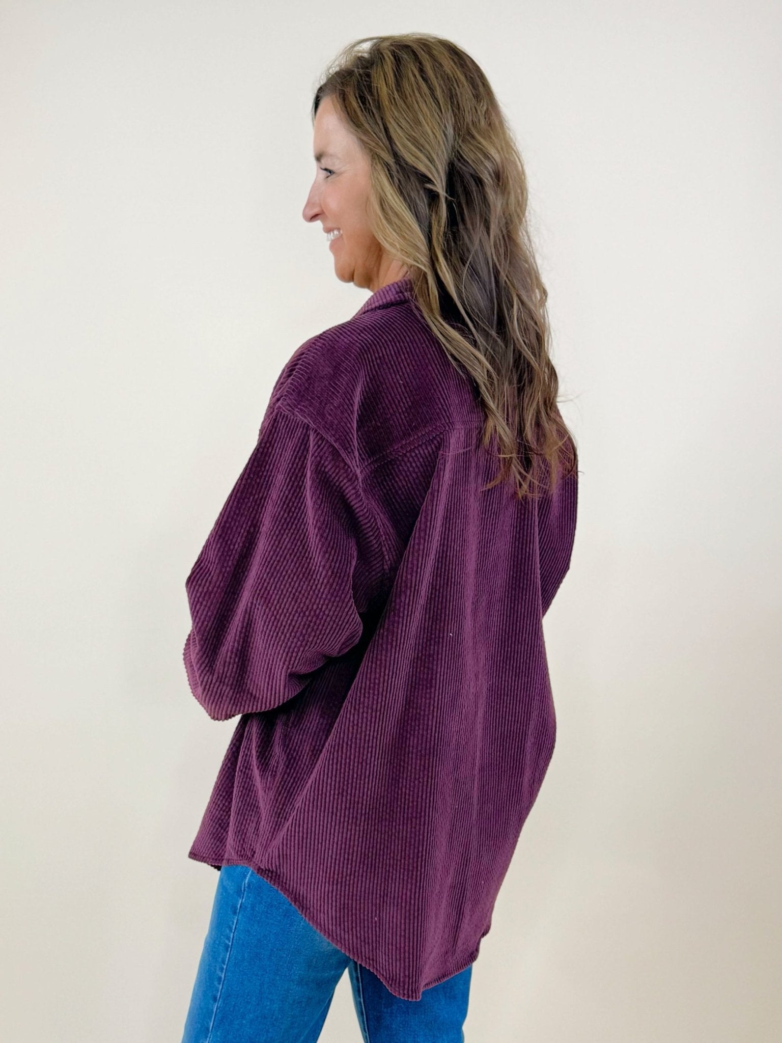 Corduroy Button - Down Shirt - 2 Colors Available - Jessi Jayne Boutique