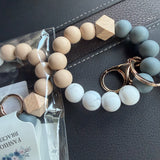 Silicone Beaded Wristlet Keychain