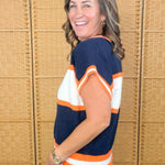 Retro Rhythm Stripe Sweater Top - Jessi Jayne Boutique
