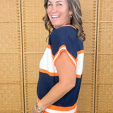 Retro Rhythm Stripe Sweater Top - Jessi Jayne Boutique