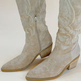 Miim Giada Beige Western Knee - High Boot - Jessi Jayne Boutique
