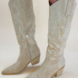 Miim Giada Beige Western Knee - High Boot - Jessi Jayne Boutique