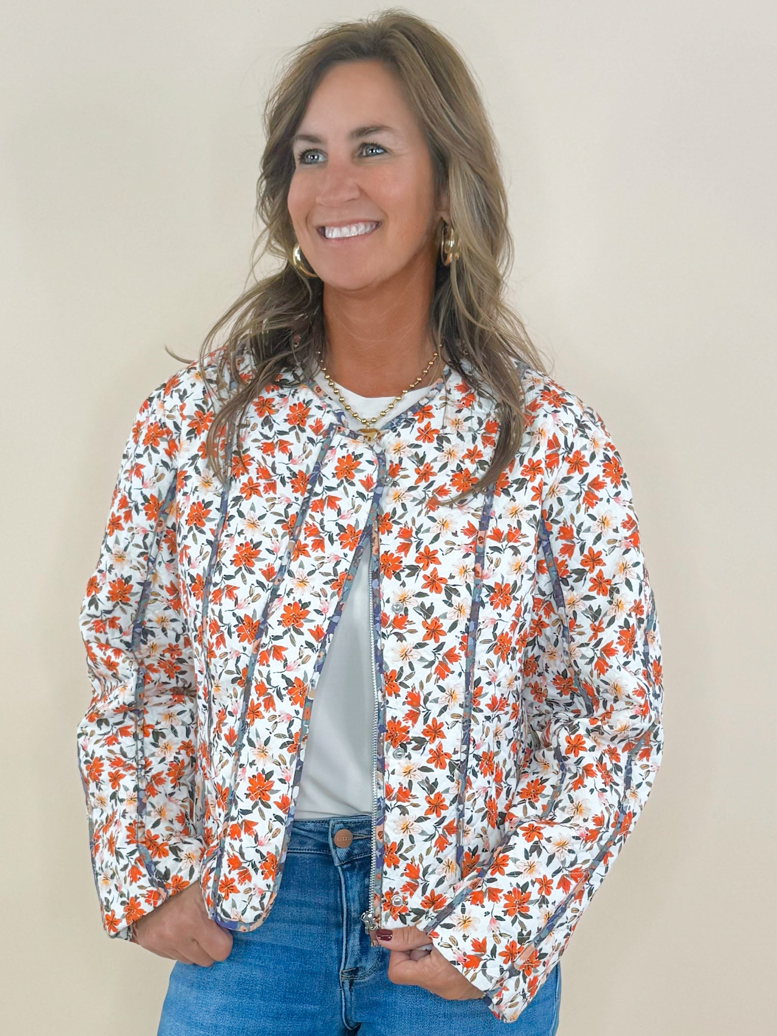 The Lila Bloom Quilted Jacket - Jessi Jayne Boutique