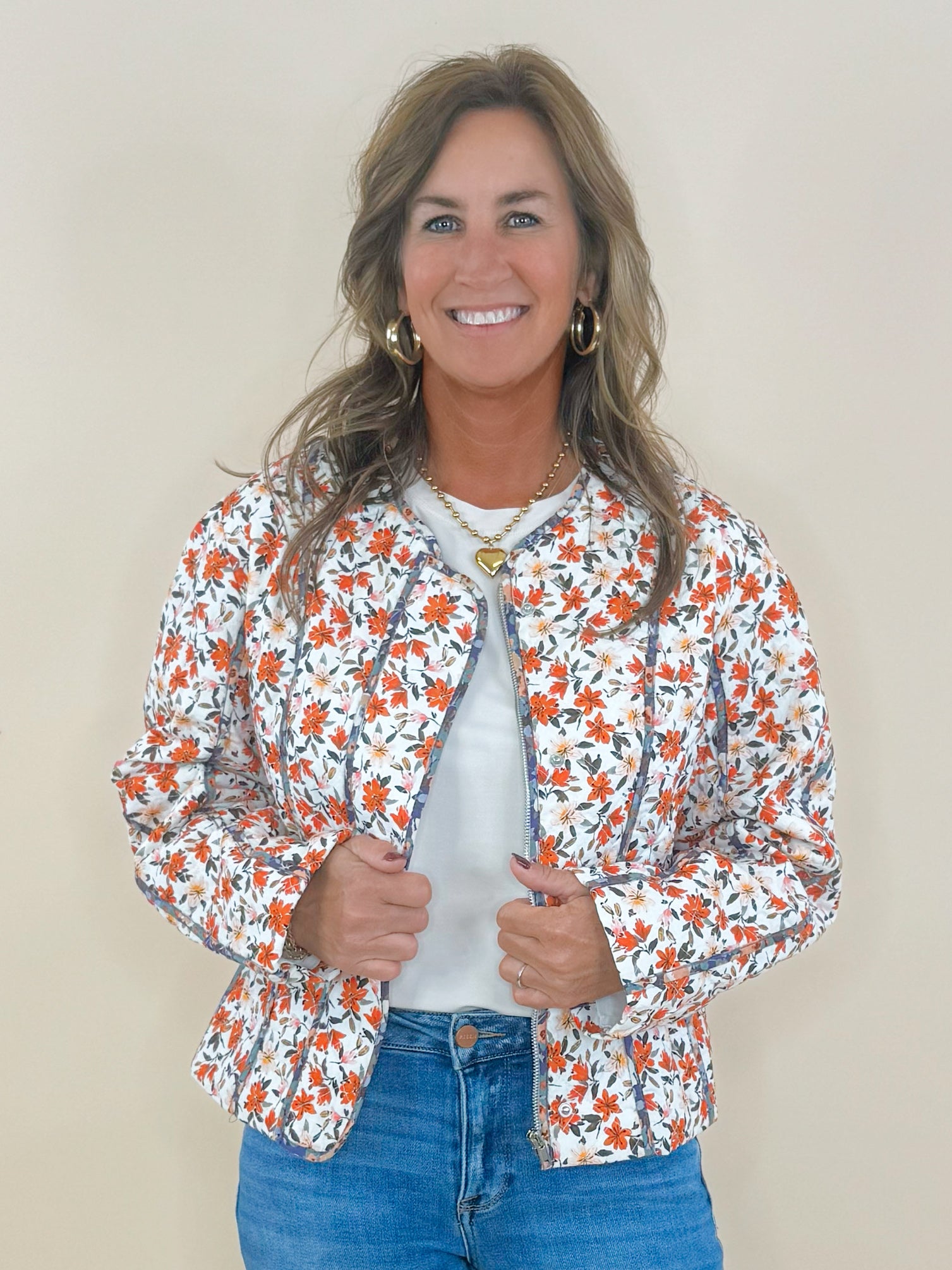 The Lila Bloom Quilted Jacket - Jessi Jayne Boutique