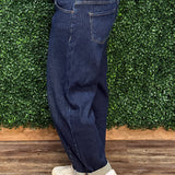 Risen Ribbed Textured Ease Barrel Jeans - Jessi Jayne Boutique