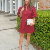 Scarlett Bubble Sleeve Mini Dress - Jessi Jayne Boutique