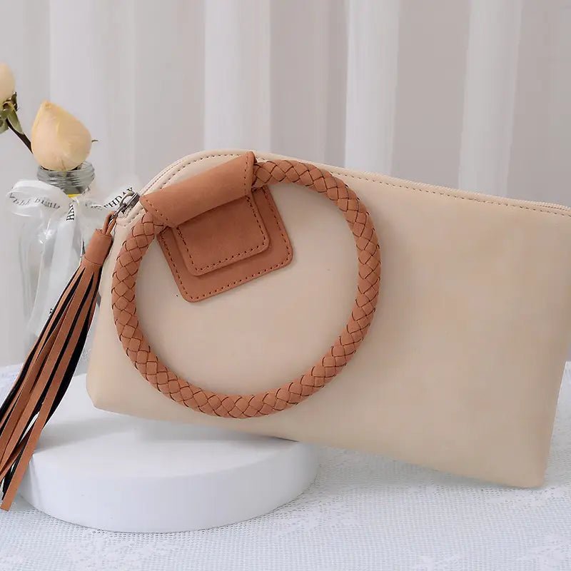 Hadley Braided Handle Wristlet Clutch - Jessi Jayne Boutique