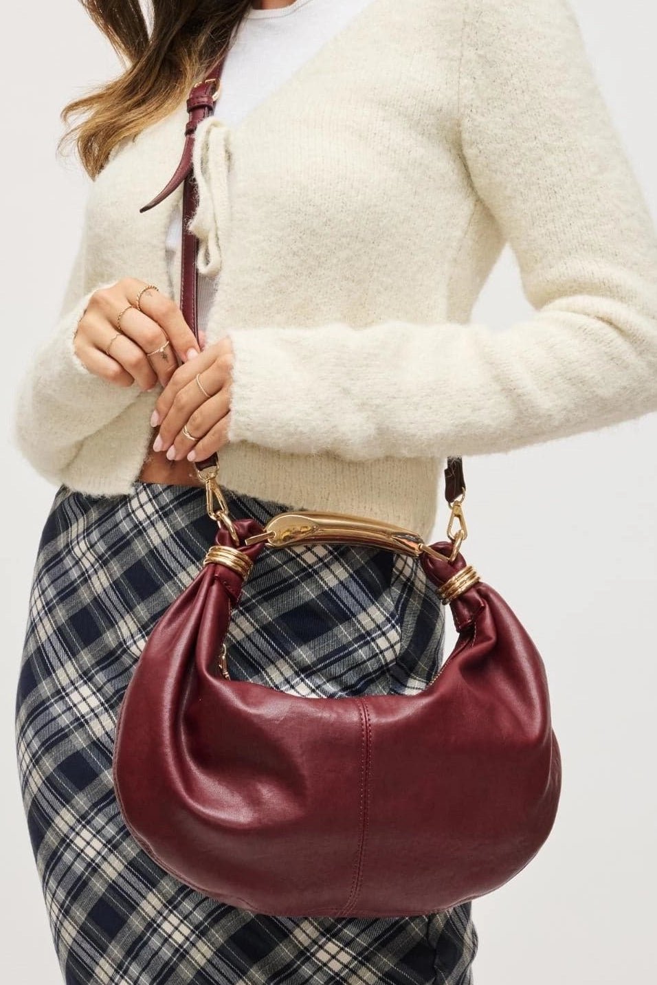 Carrie Gold Handle Crossbody Bag - Jessi Jayne Boutique
