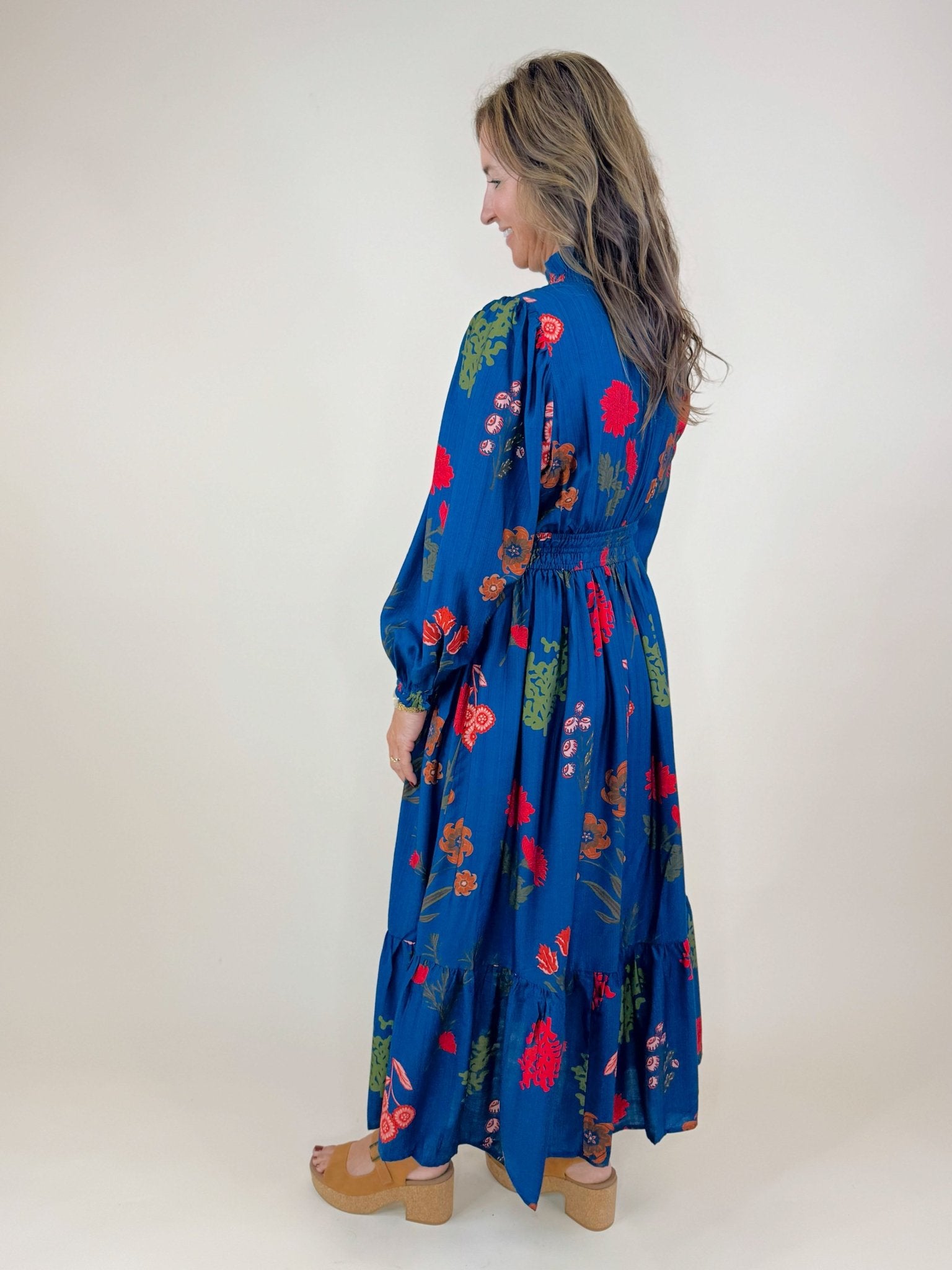 Elora Bloom Navy Maxi Dress - Jessi Jayne Boutique