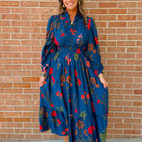 Elora Bloom Navy Maxi Dress - Jessi Jayne Boutique
