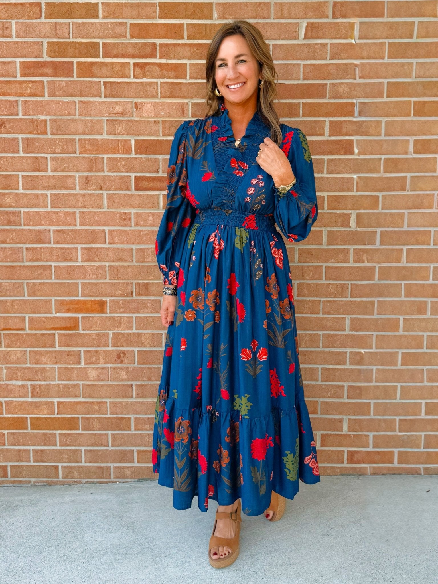 Elora Bloom Navy Maxi Dress - Jessi Jayne Boutique