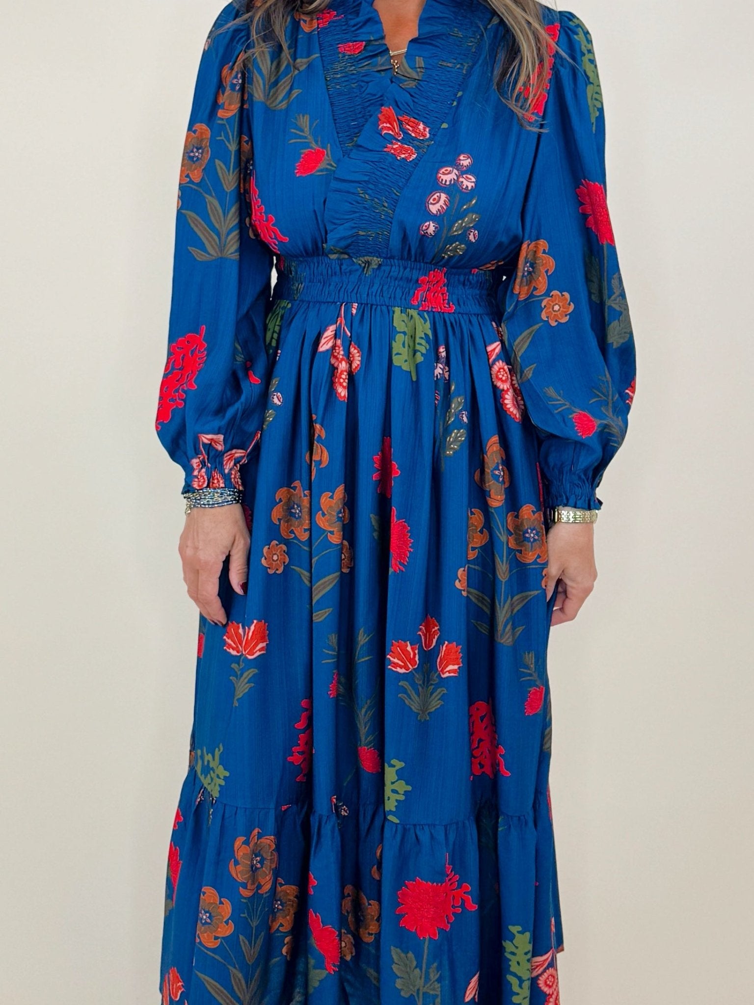 Elora Bloom Navy Maxi Dress - Jessi Jayne Boutique