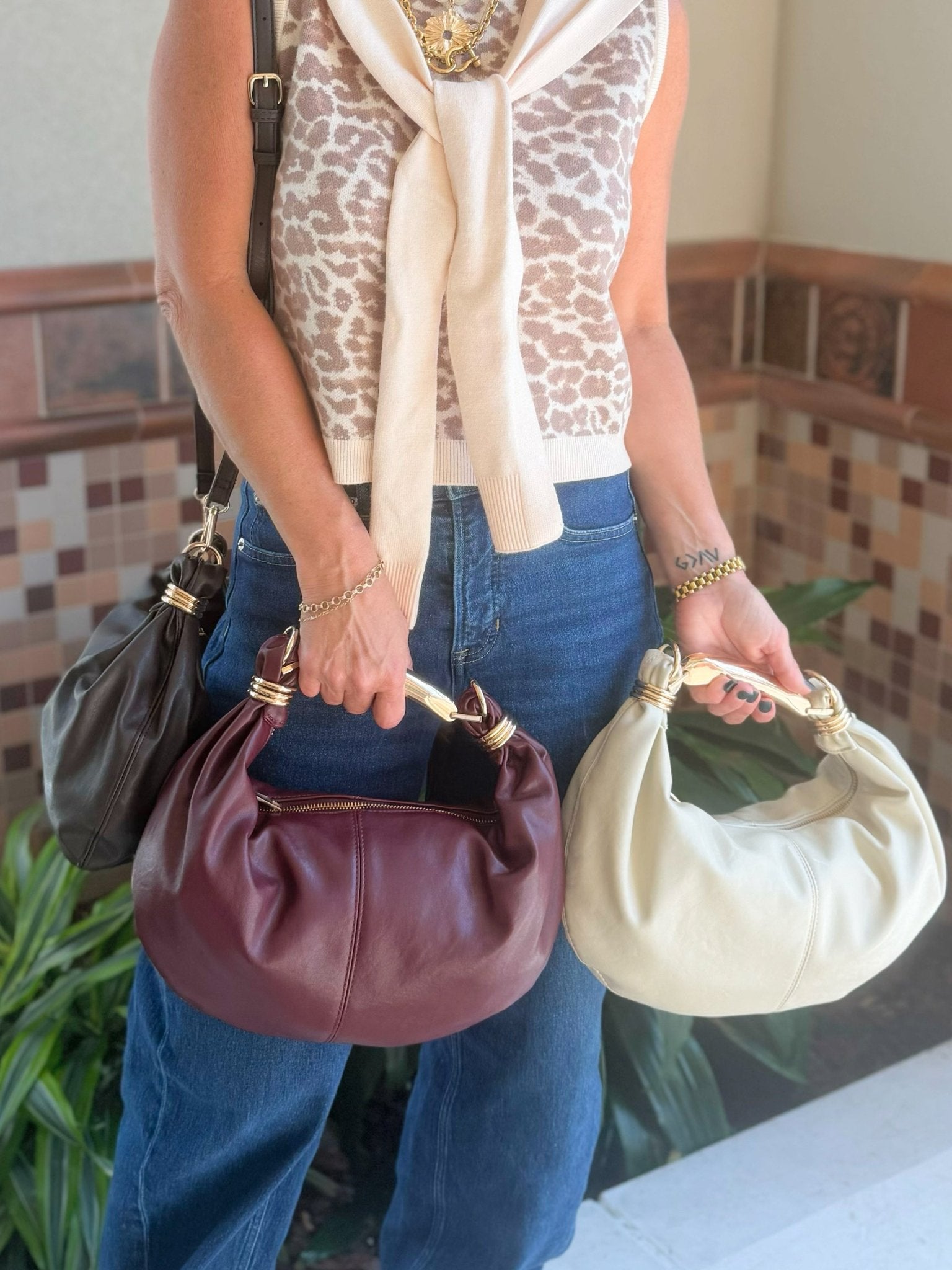 Carrie Gold Handle Crossbody Bag - Jessi Jayne Boutique