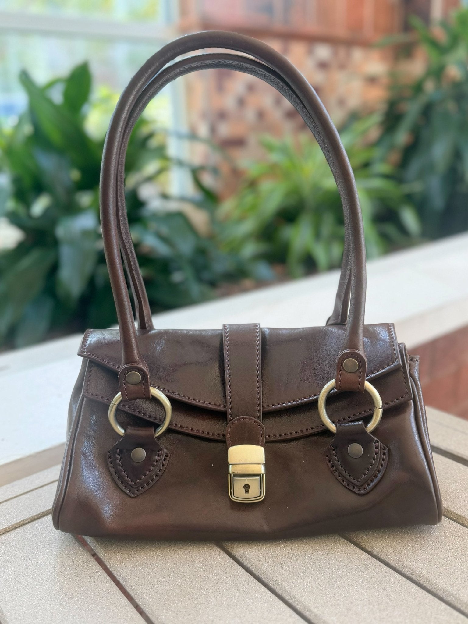 Marzia Espresso Small Shoulder Bag - Jessi Jayne Boutique