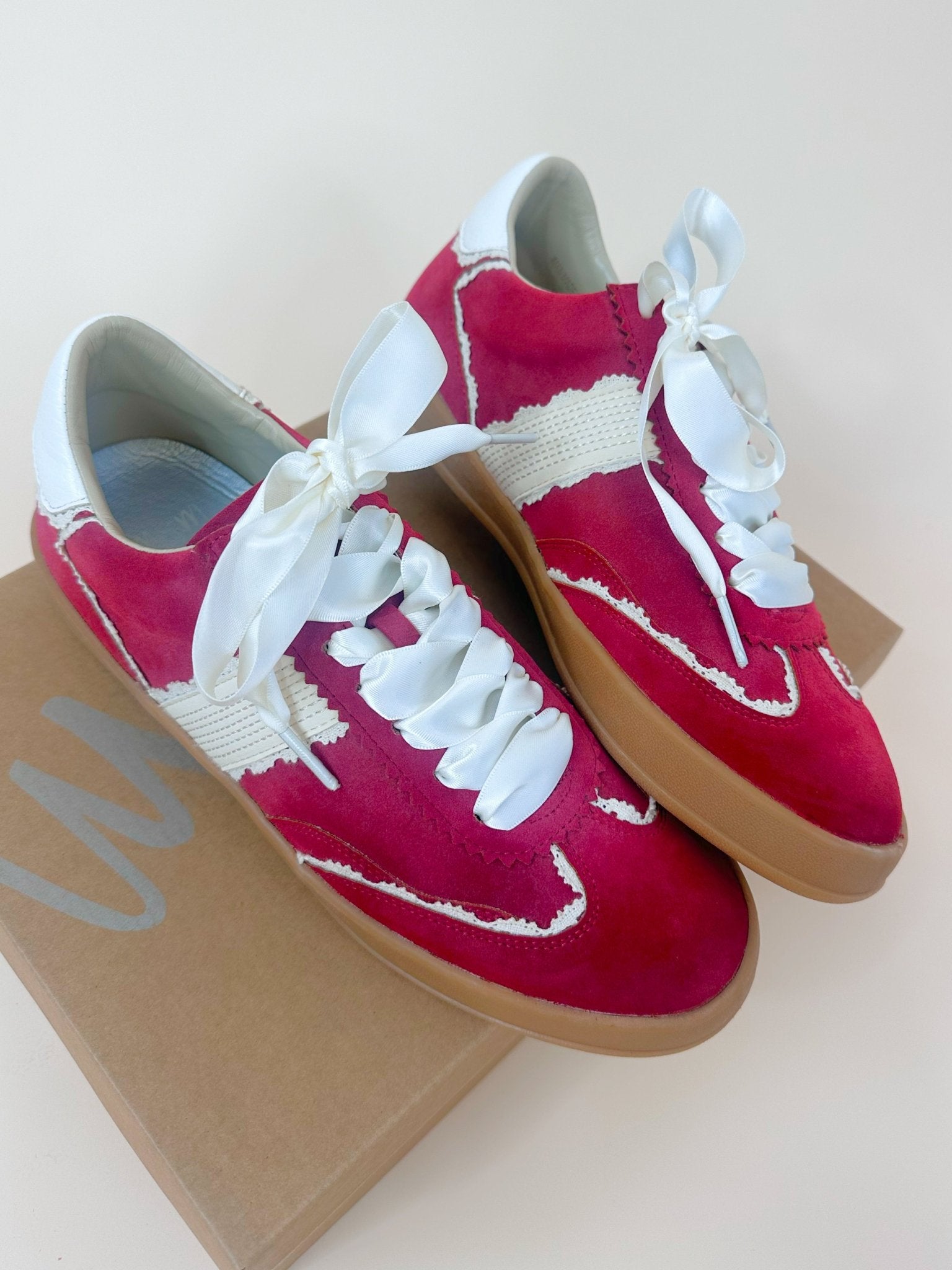 Miim Dixie Red Lace - Up Sneaker - Jessi Jayne Boutique