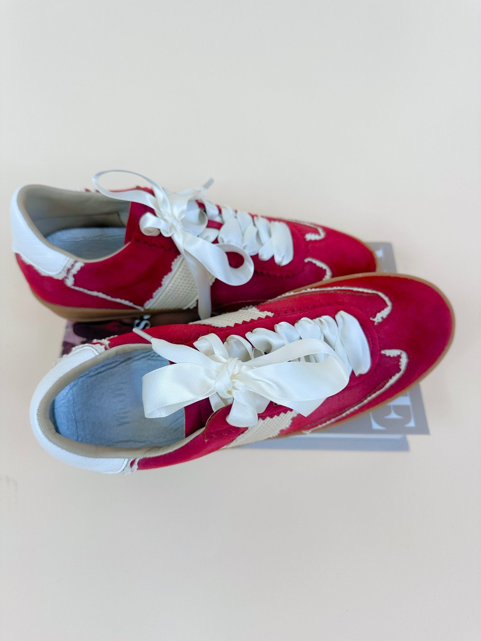 Miim Dixie Red Lace - Up Sneaker - Jessi Jayne Boutique