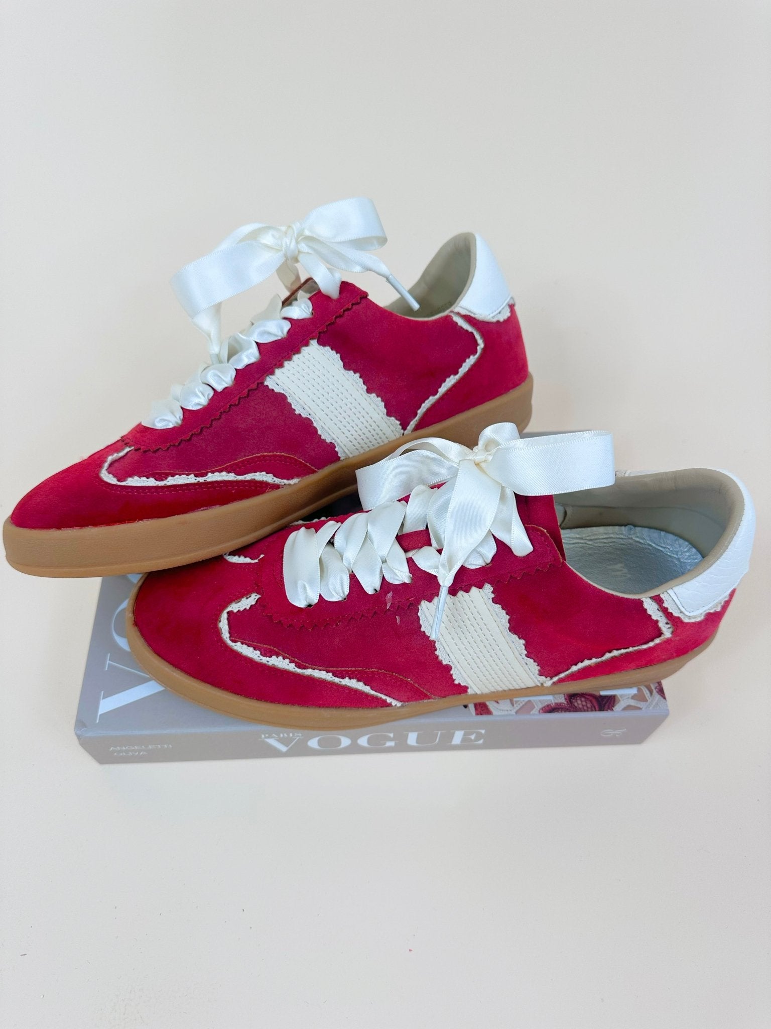 Miim Dixie Red Lace - Up Sneaker - Jessi Jayne Boutique