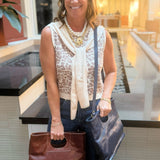 Clarissa Chocolate Medium Handbag