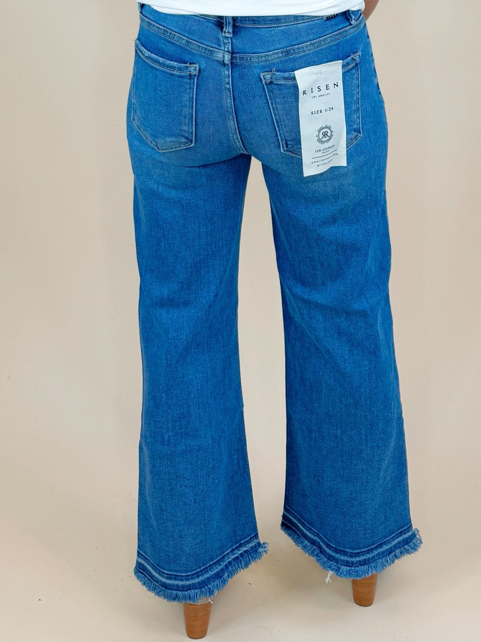 Risen Breezy Edge Cropped Wide Leg Jeans - Jessi Jayne Boutique