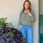 Clara Vine Print Filigree Blouse - Jessi Jayne Boutique